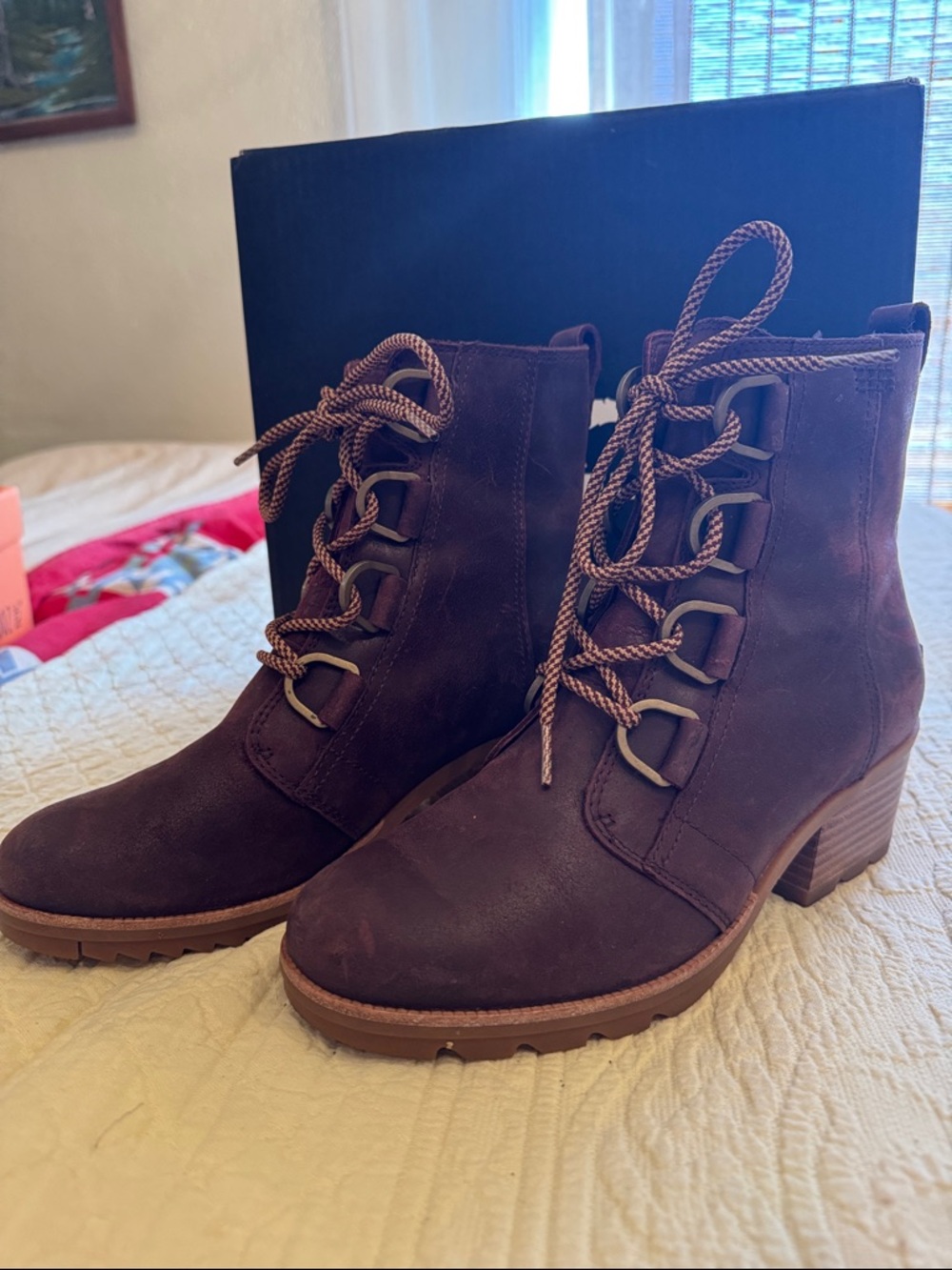 Women’s Sorel Brown Lace-Up Leather Boots